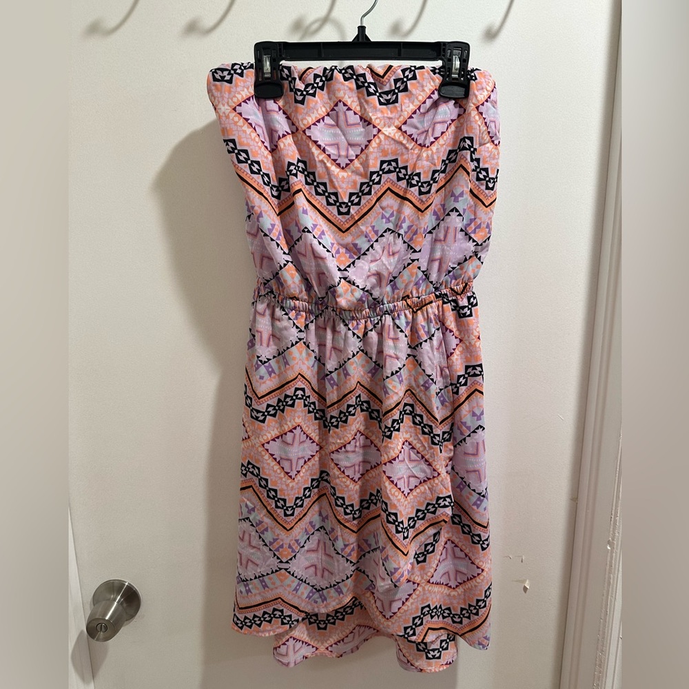 Express Lilac Strapless Mini Dress | Women’s Small | Chiffon Summer Sundress